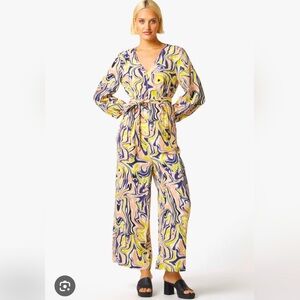 “GORMAN” Float Swirls Wide Leg Jumpsuit